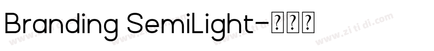 Branding SemiLight字体转换